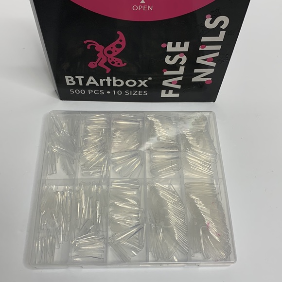 BTArtbox FALSE NAILS | 500 Piece Acrylic Nail Set 10 Different Sizes 1000 Sticks - Picture 4 of 5